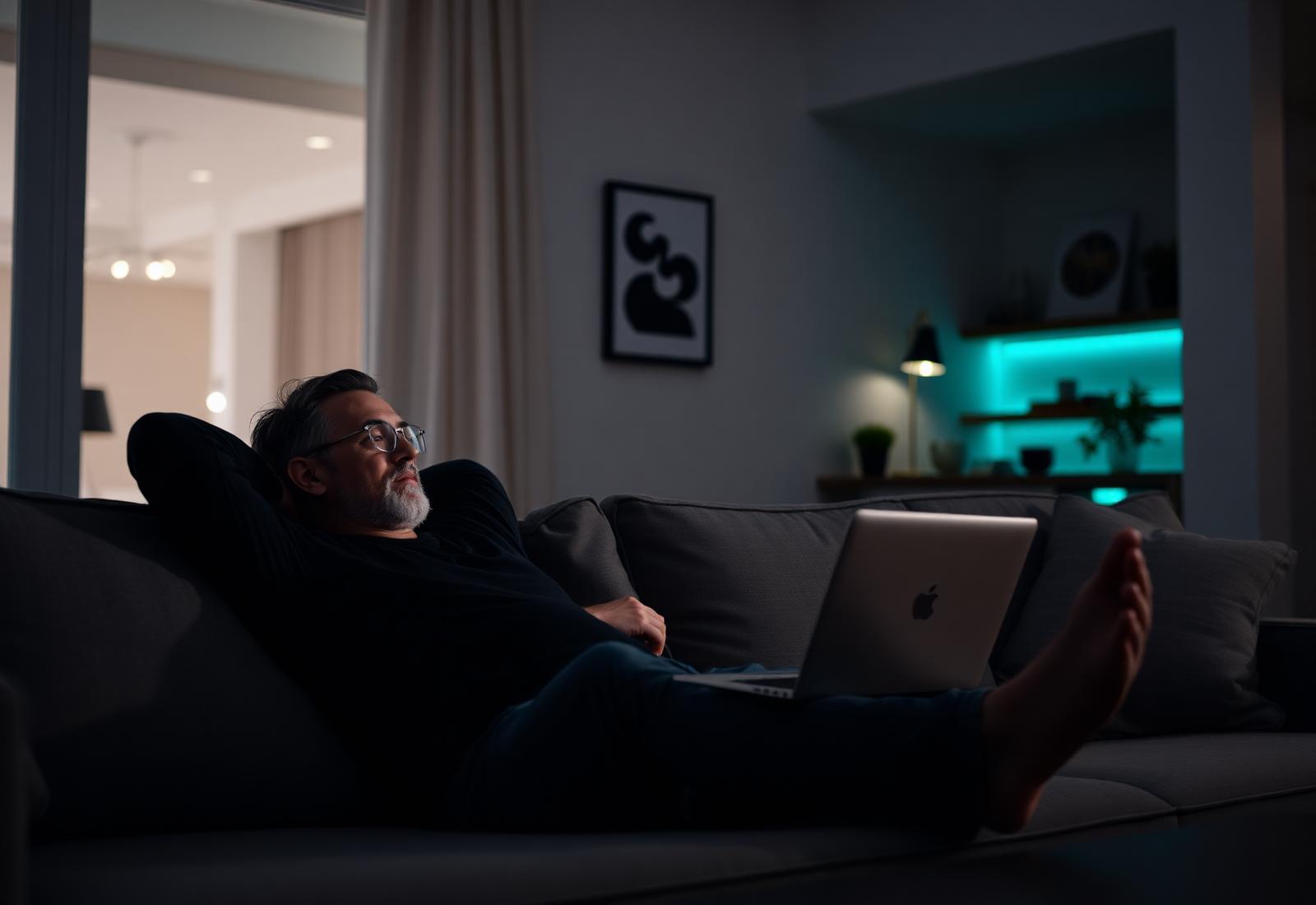 Person at home having a calm online consultation with their GP